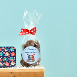 Sachet collaboration Lali marmottes oursons guimauve en chocolat
