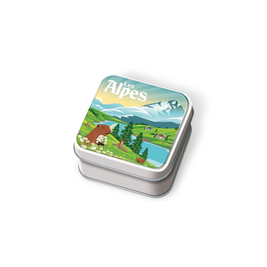 Achat Boîte savon les Alpes collection montagne été bonbons sucre cuit myrtille et framboise en ligne 1 