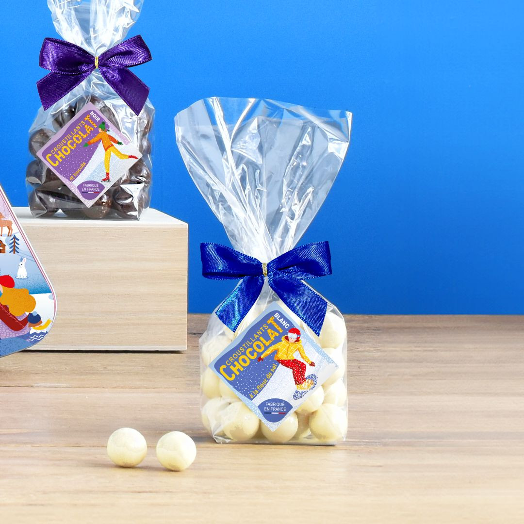 Achat Sachet collection sport d'hiver billes croustillants chocolat blanc en ligne 3 