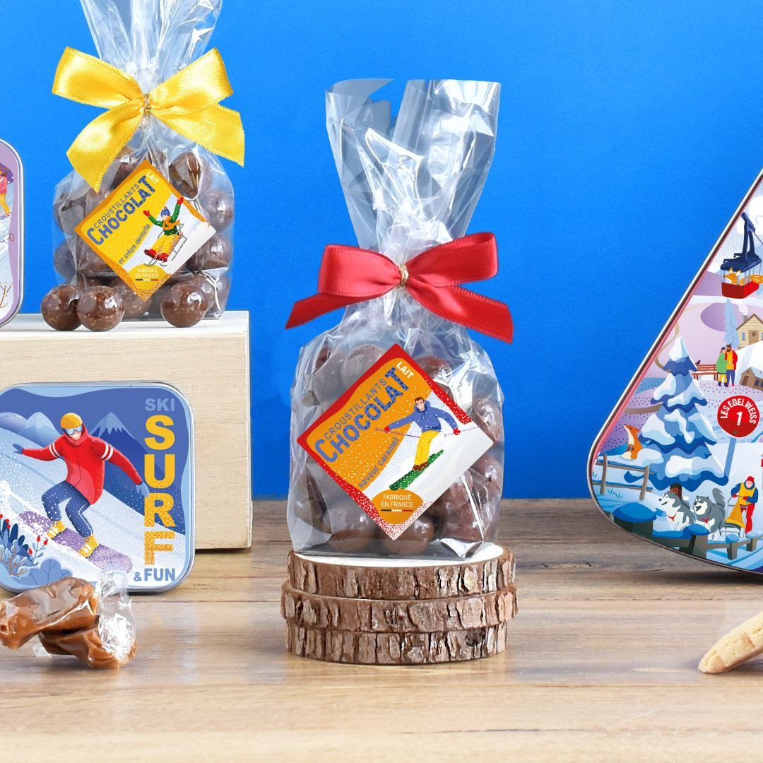 Achat Sachet collection sport d'hiver billes chocolat croustillants au caramel en ligne 1 