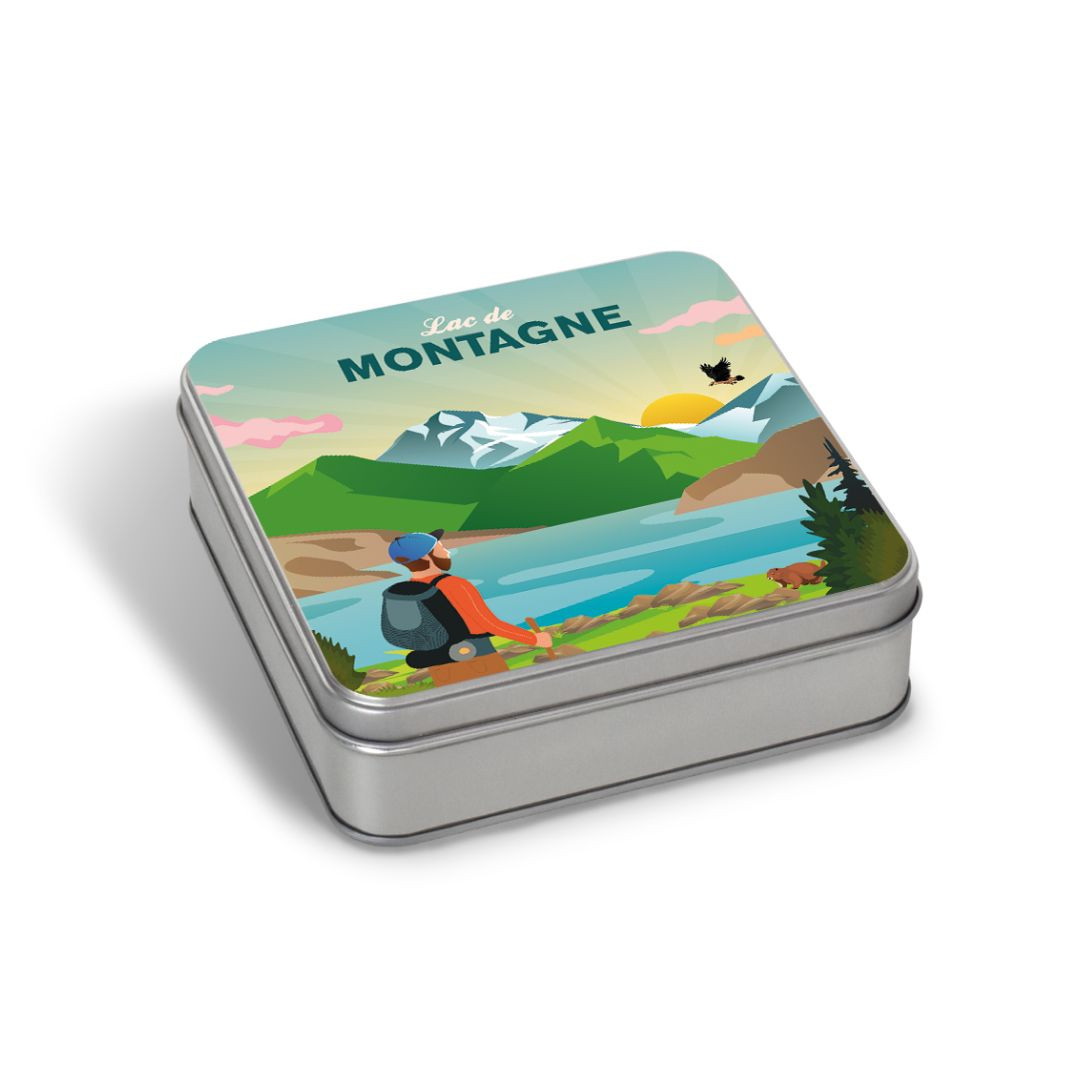 Achat Boîte carrée randonneurs collection montagne été sablés au beurre des Alpes en ligne 1 