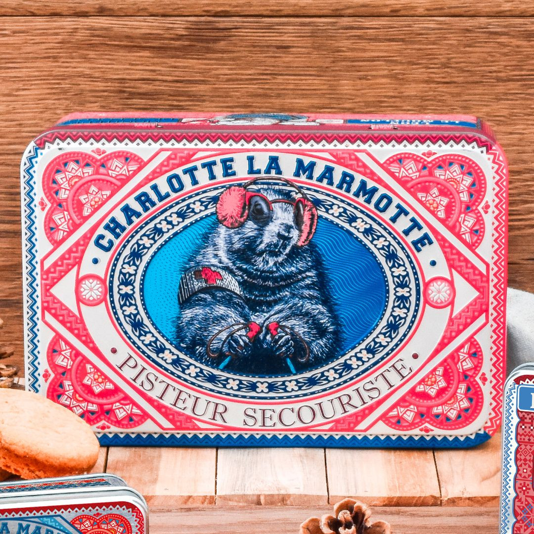 Achat Boîte sucre charlotte la marmotte collection les compagnons de nos montagnes sablés au beurre des Alpes à la myrtille en ligne 3 
