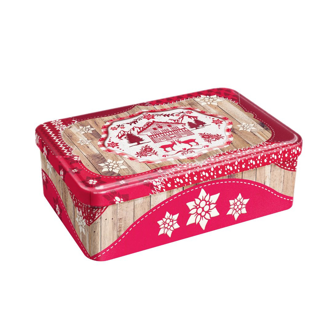 Achat Boîte sucre patchwork chalet collection cœur rouge sablés au beurre des Alpes à la myrtille en ligne 1 