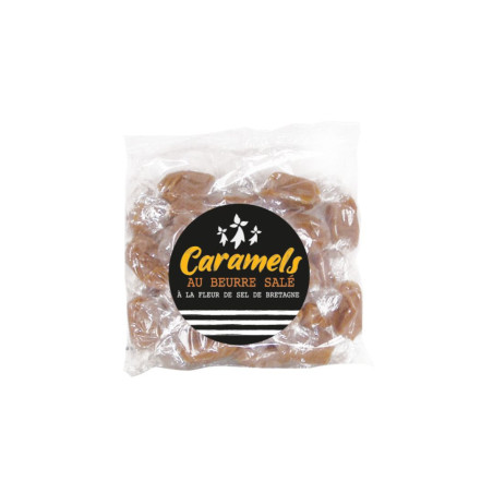 Sachet coussin drapeau breton caramels au beurre salé et à la fleur de sel de Bretagne