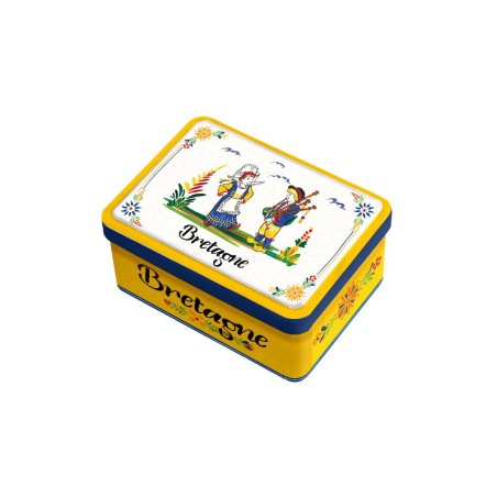 Boîte sucrette faïence grandes galettes bretonnes