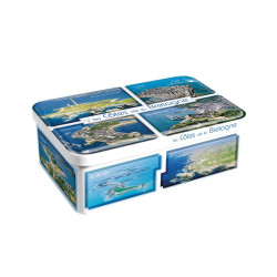 Boite sucre les côtes de Bretagne blanc