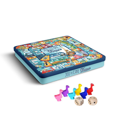 Boite carrée plate GM jeu de l'oie France