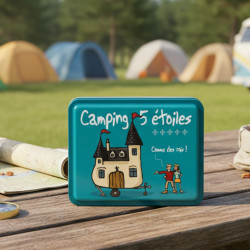 Boîte demi sucrette camping 5 étoiles HIHIHI caramels au beurre salé et à la fleur de sel