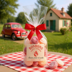 Sachet Vendée vintage bonbons sucre cuit cœur vendéen