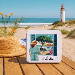 Boîte carrée impression polaroid Vendée et sa carte postale galettes vendéennes