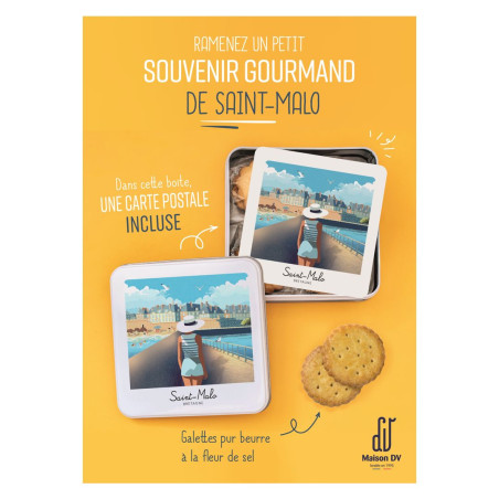 Affiche A4 carte postale de Saint-Malo