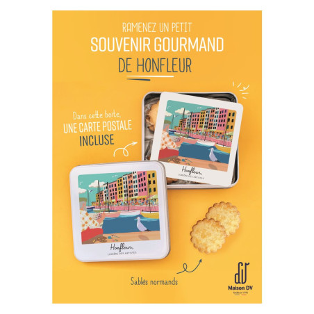 Affiche A4 Boîte carrée polaroïd Honfleur