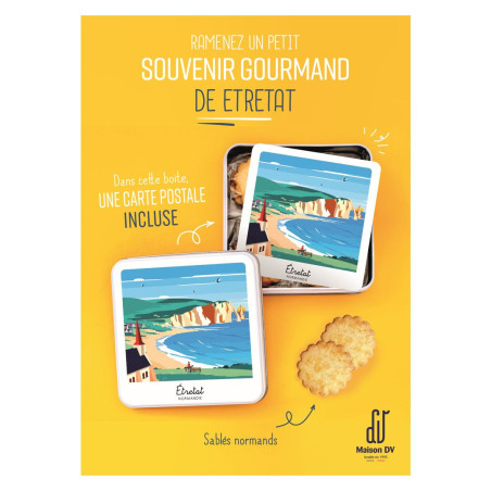 Affiche A4 Boîte carrée polaroïd Etretat