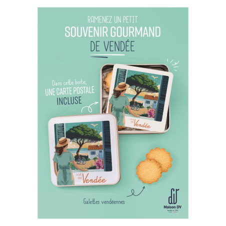Affiche A4 Boîte carrée polaroïd vue de Vendée