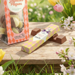 Barre chocolat lait praliné Pâques