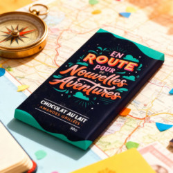 Tablette en route pour de nouvelles aventures chocolat lait au caramel beurre salé