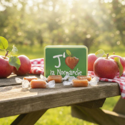 Boite demi-sucrette J'aime la Normandie caramels au beurre salé