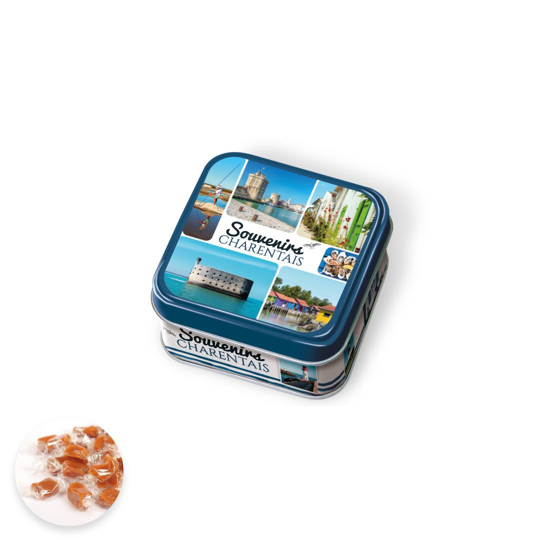 Achat Boite savon souvenirs charentais caramels au beurre salé et à la fleur de sel de l'île d'Oléron en ligne 1 