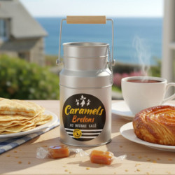 Pot à lait Drapeau Breton caramels au beurre salé et à la fleur de sel de Bretagne