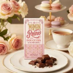Tablette Maman chocolat noir au sel de Guérande 70% cacao