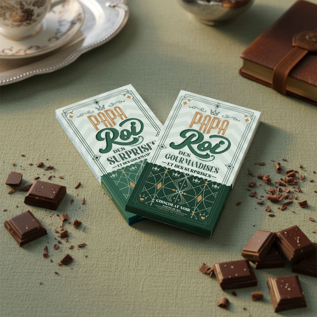 Achat Tablette Papa chocolat noir au sel de Guérande 70% cacao en ligne 3 