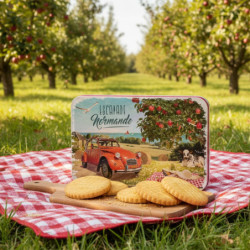 Boite sucre normandie vintage sablés normands