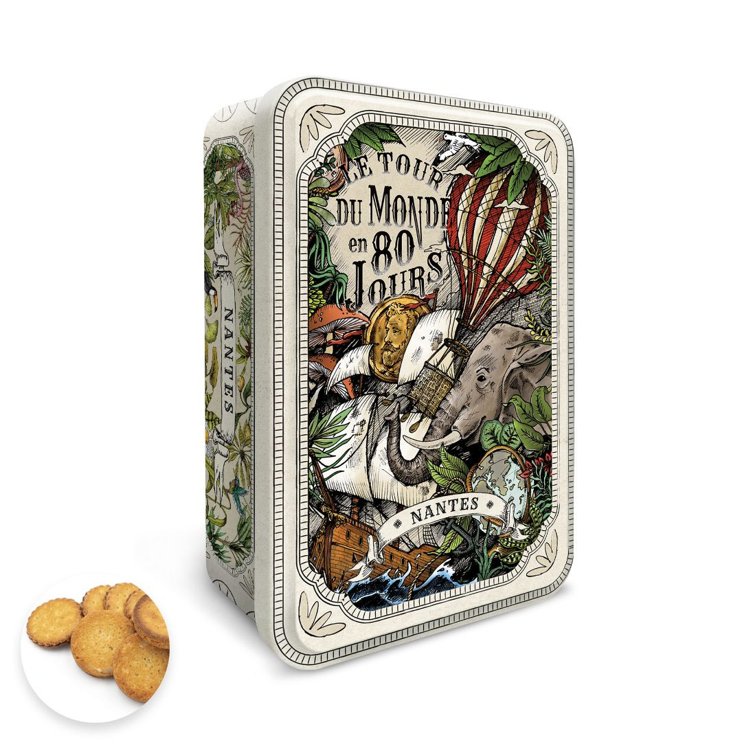 Achat Boite sucre Tour du monde en 80 jours Geoffrey Berniolle assortiment palets et galettes en ligne 1 