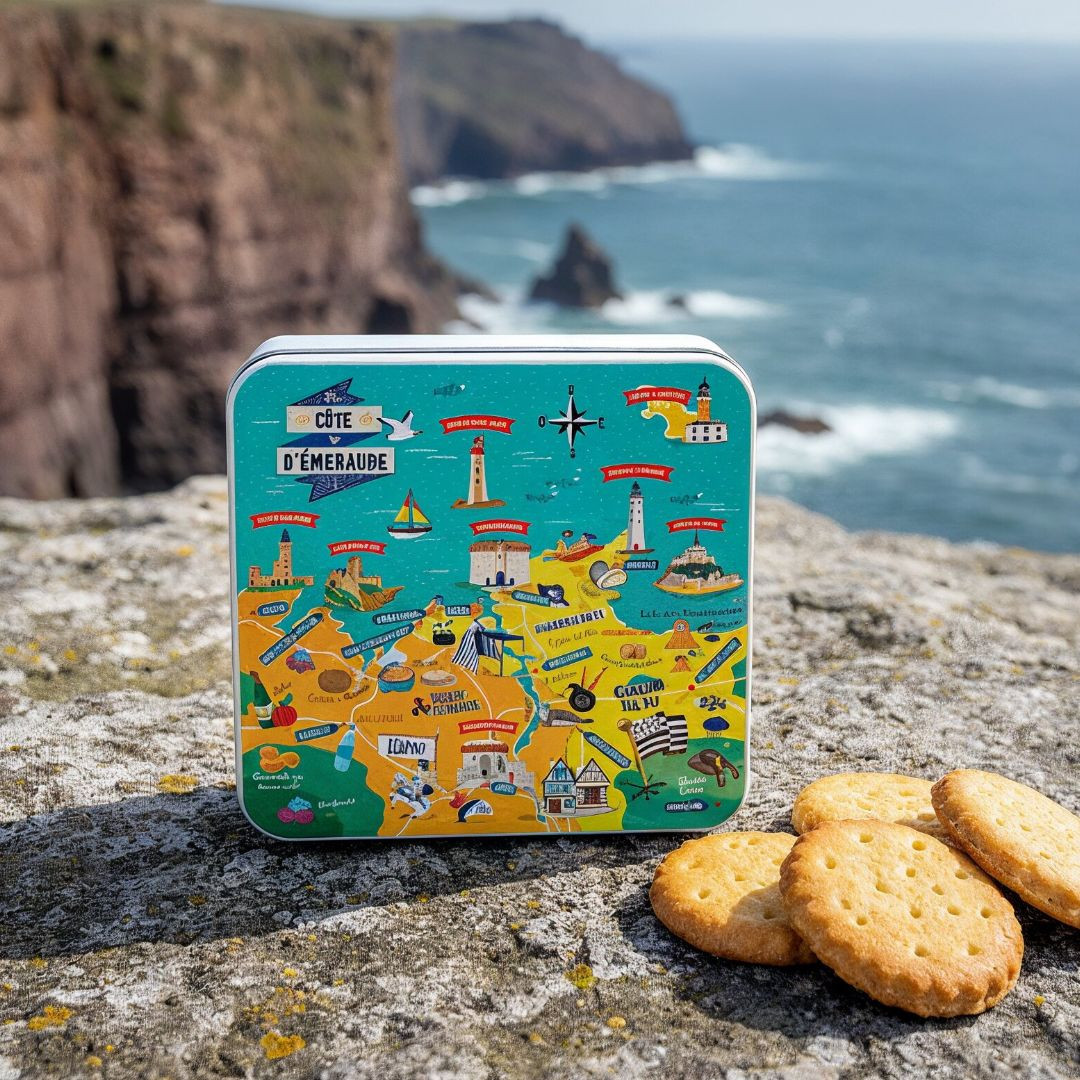 Achat Boite carrée Côte d'Emeraude galettes pur beurre à la fleur de sel de Bretagne en ligne 3 