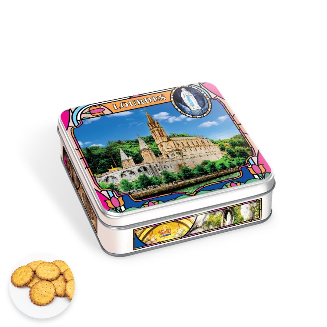 Achat Boîte carrée Lourdes grotte galettes nature pur beurre en ligne 1 