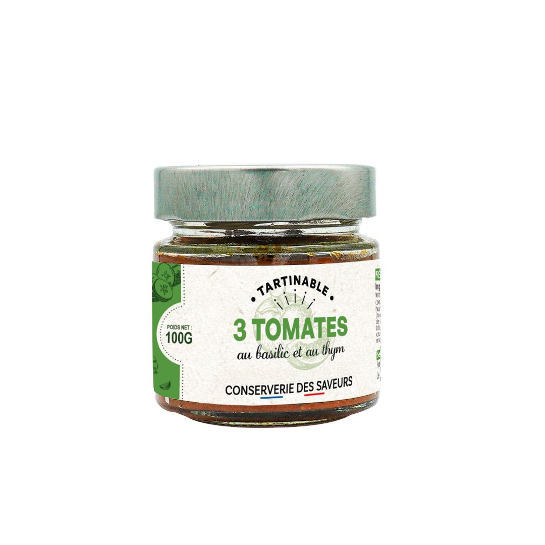 Achat Tartinable aux 3 tomates au thym et au basilic 100g en ligne 1 