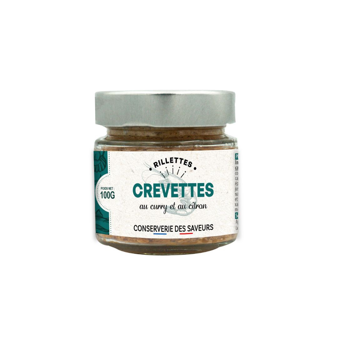 Achat Rillettes de crevettes roses curry vert et citron 100g en ligne 1 
