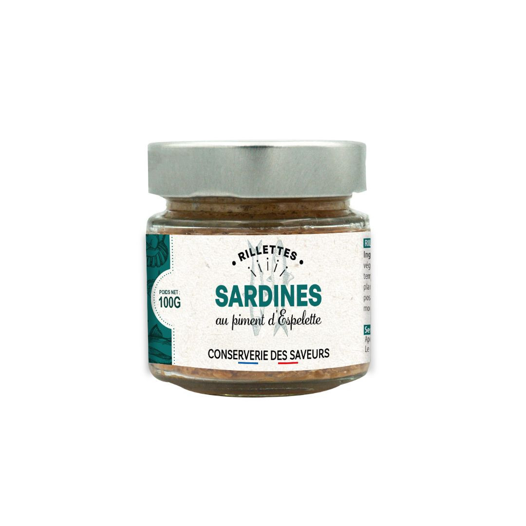 Achat Rillettes de sardines au piment d'Espelette 100g en ligne 1 