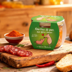 Rillettes de porc aux épices chorizo