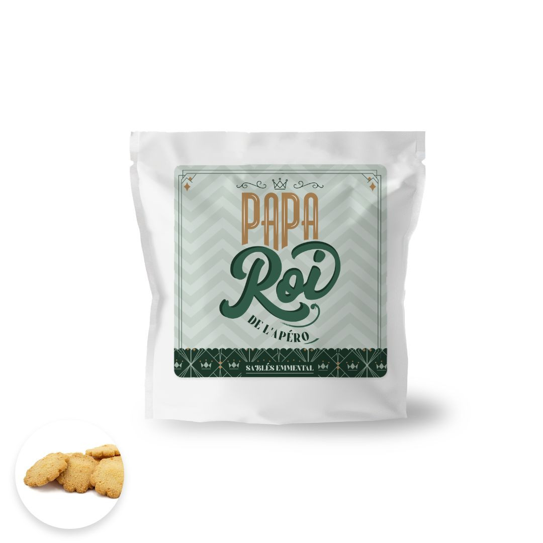 Achat Sachet de mini sablés à l'emmental décor papa en ligne 1 