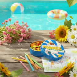 Boîte clic clac bonbons fruités bonnes vacances