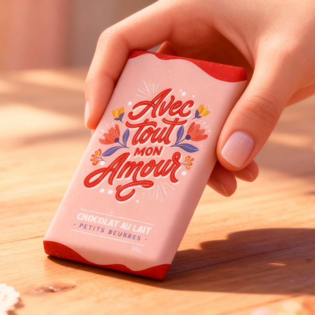 Achat Tablette Avec tout mon amour au chocolat au lait et petits beurres en ligne 3 