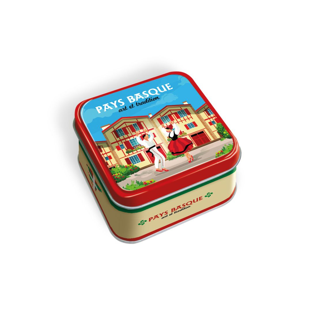 Achat Boite mini carrée danseurs et maison basque VIDE en ligne 1 