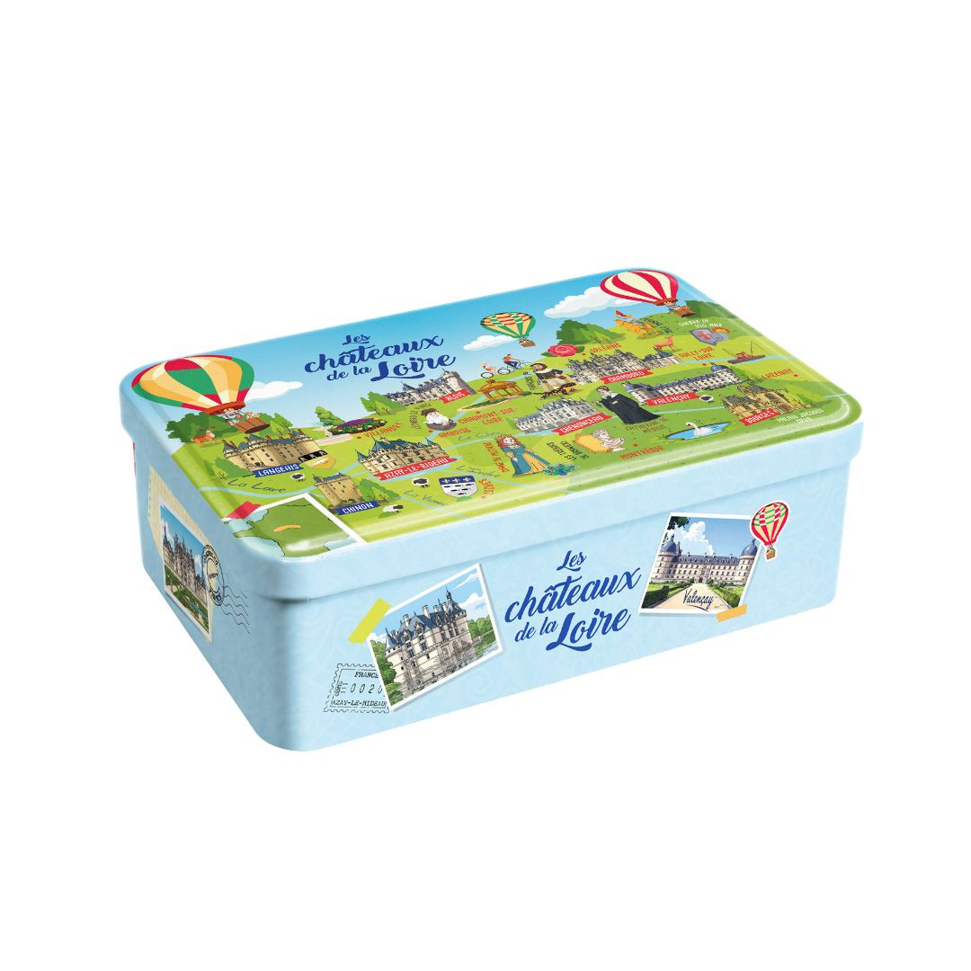 Achat Boite sucre carte chateaux de la Loire VIDE en ligne 1 