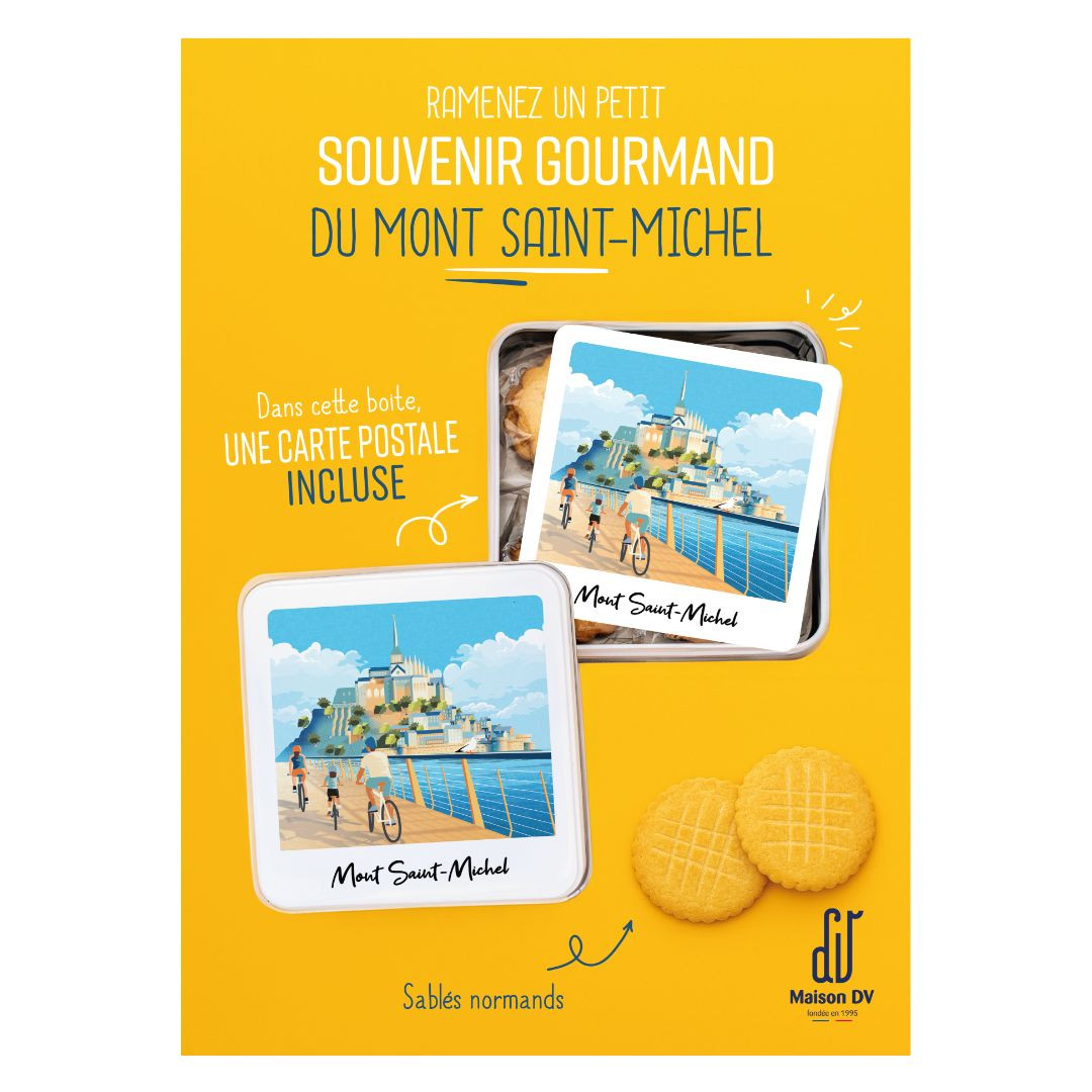 Achat Affiche A4 Boîte carrée polaroïd Mont-Saint-Michel en ligne 1 