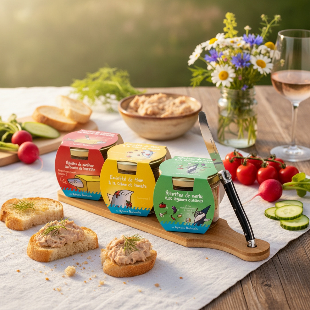 Achat Planchette apéro mer Hihihi x3 rillettes de 90g + toastineur 270g en ligne 1 