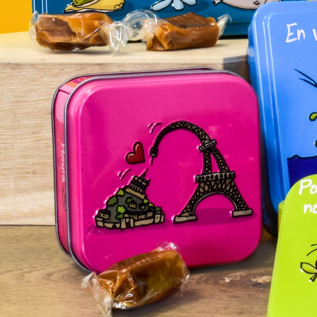 Achat Boîte savon "la Tour Eiffel aime le Mont-Saint-Michel" HIHIHI caramels au beurre salé en ligne 3 