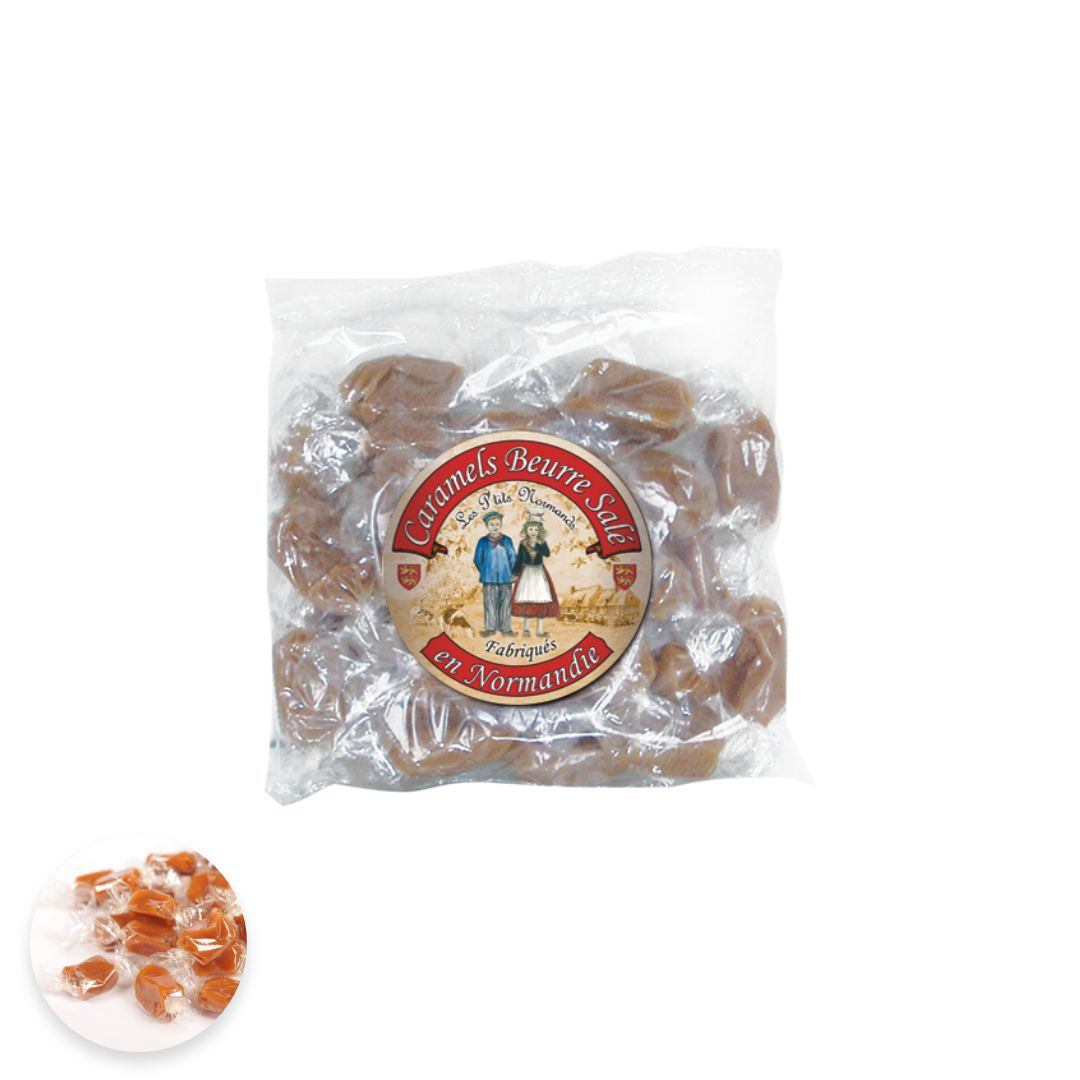 Achat Sachet coussin p'tits normands caramels au beurre salé fabriqués en Normandie en ligne 1 