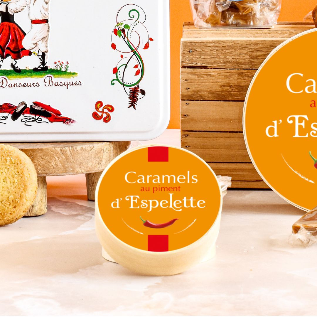 Achat Boîte ronde en bois caramels au piment d'Espelette en ligne 3 