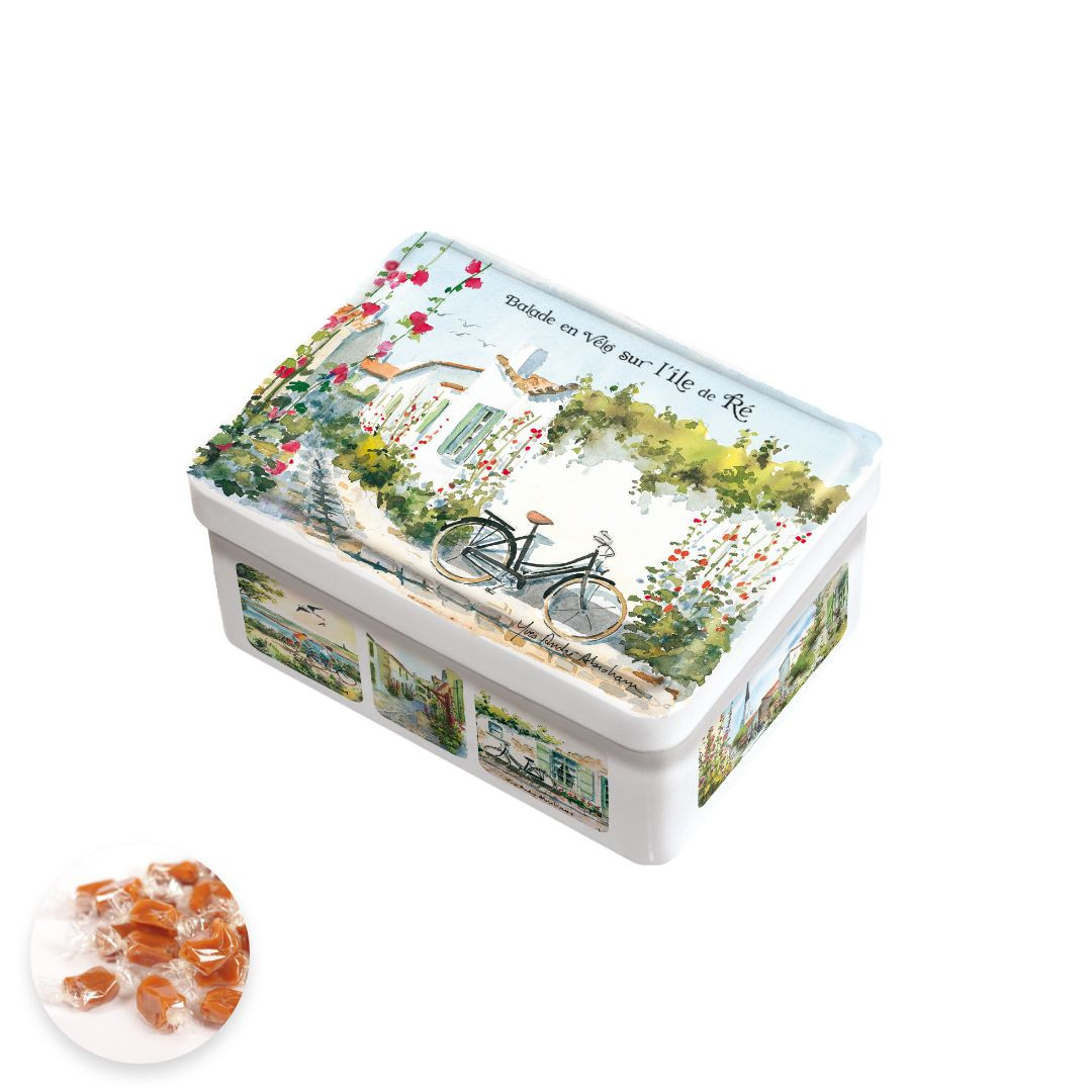 Achat Boîte sucrette balade en vélo île de Ré caramels au beurre salé et fleur de sel de l'île de Ré en ligne 1 