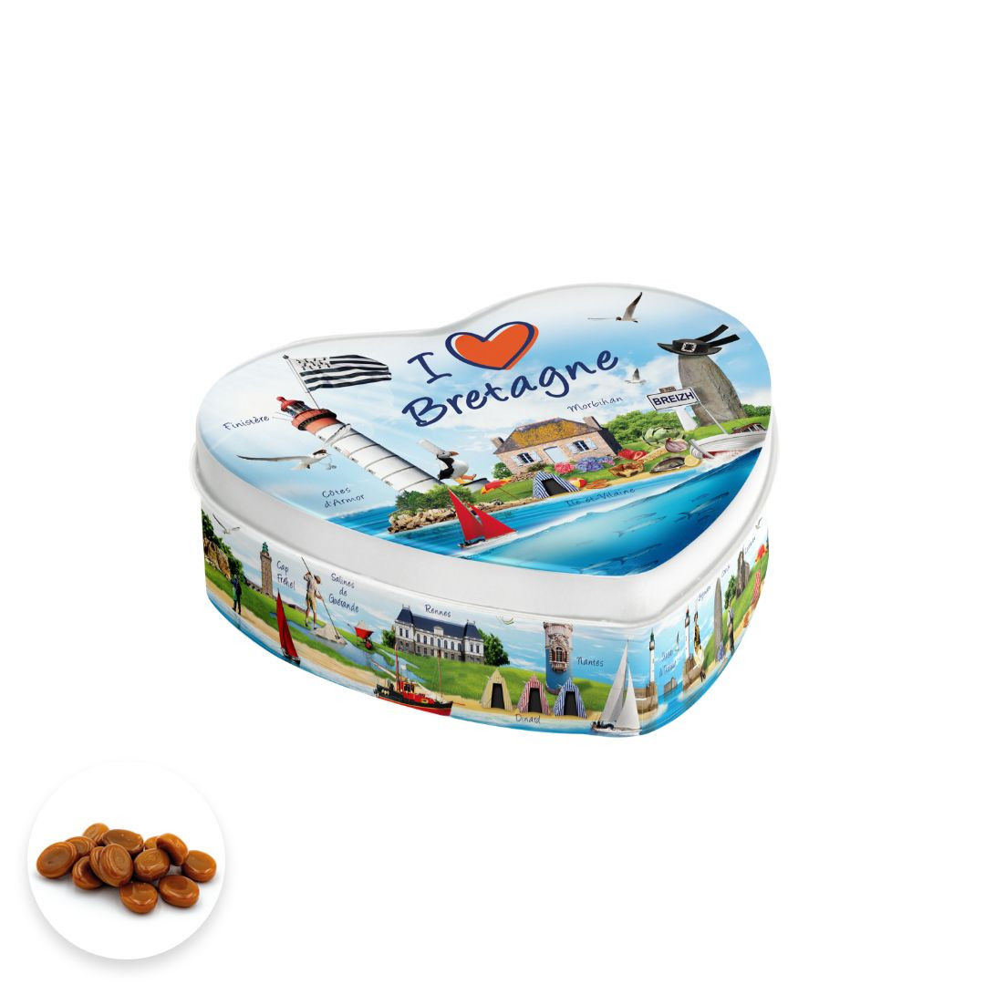 Achat Boîte coeur I love Bretagne bonbons caramels à la crème en ligne 1 