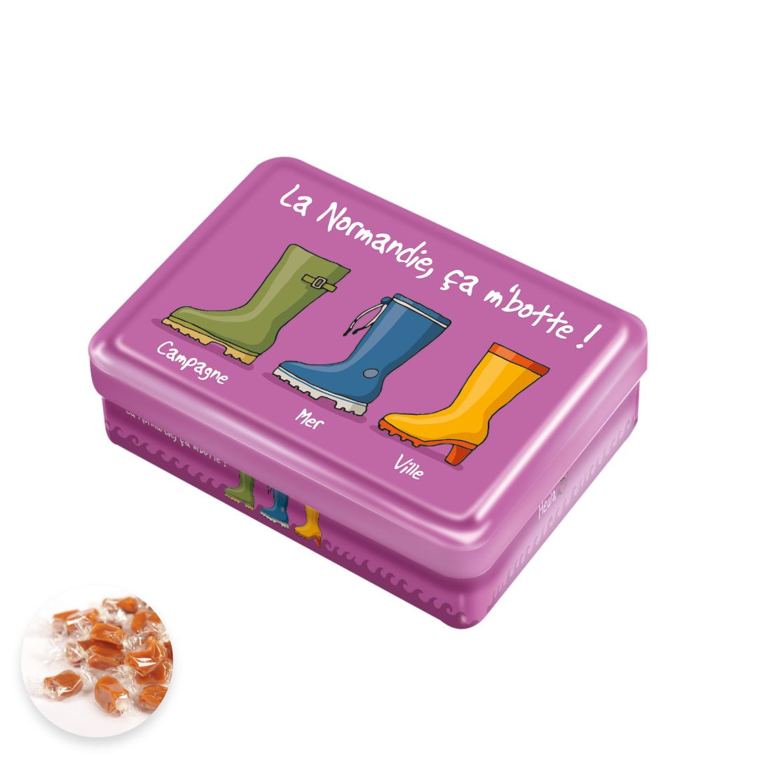 Achat Boîte demi sucrette la Normandie ça m'botte ! HIHIHI caramels au beurre salé fabriqués en Normandie en ligne 1 