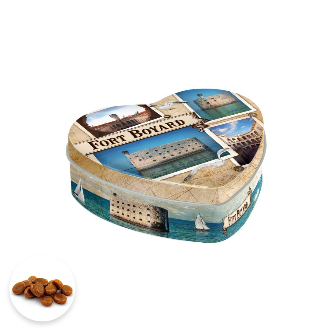 Achat Boîte cœur Fort Boyard parchemin bonbons caramel à la crème en ligne 1 