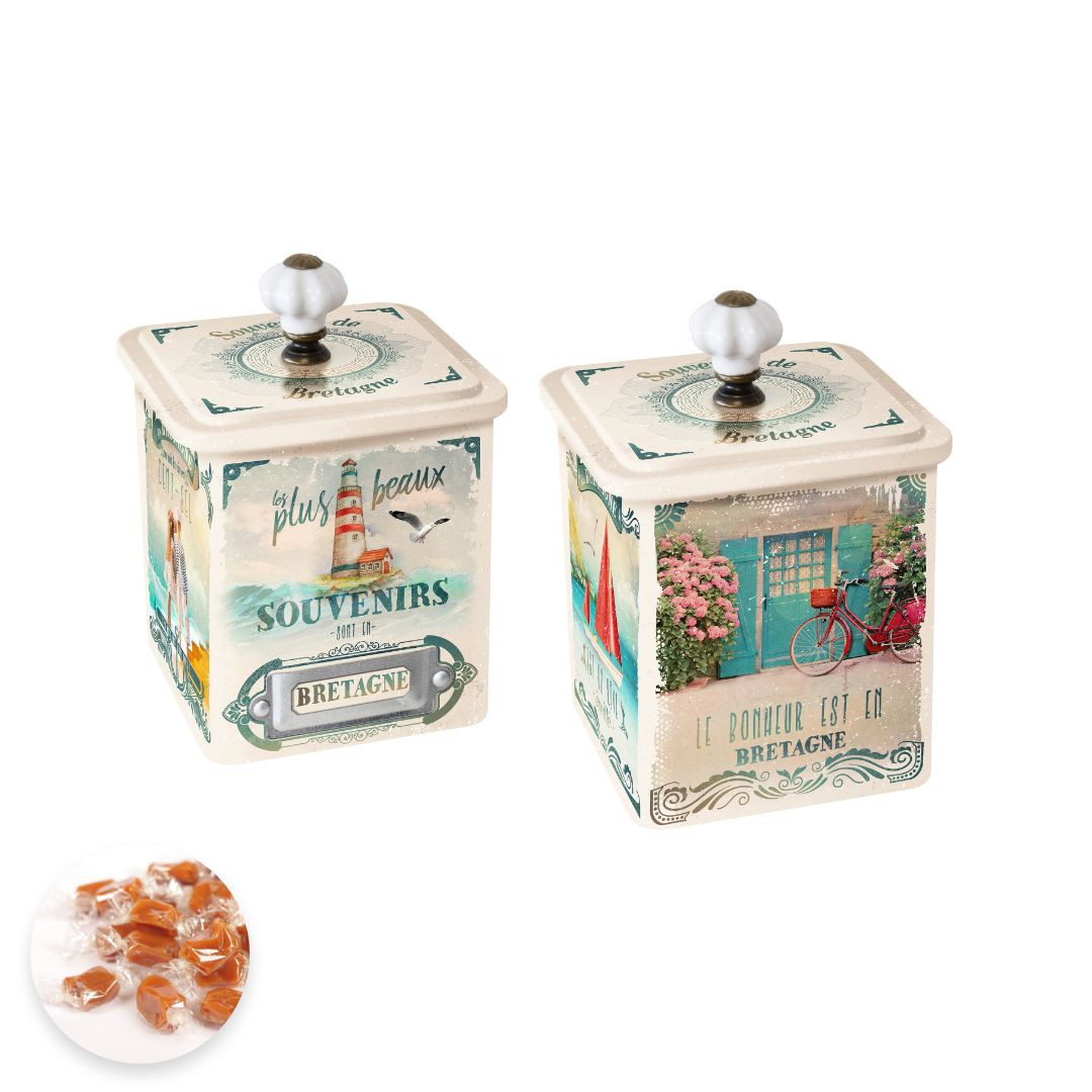 Achat Petite boîte collector Bretagne vintage caramels au beurre salé et à la fleur de sel de Bretagne en ligne 1 