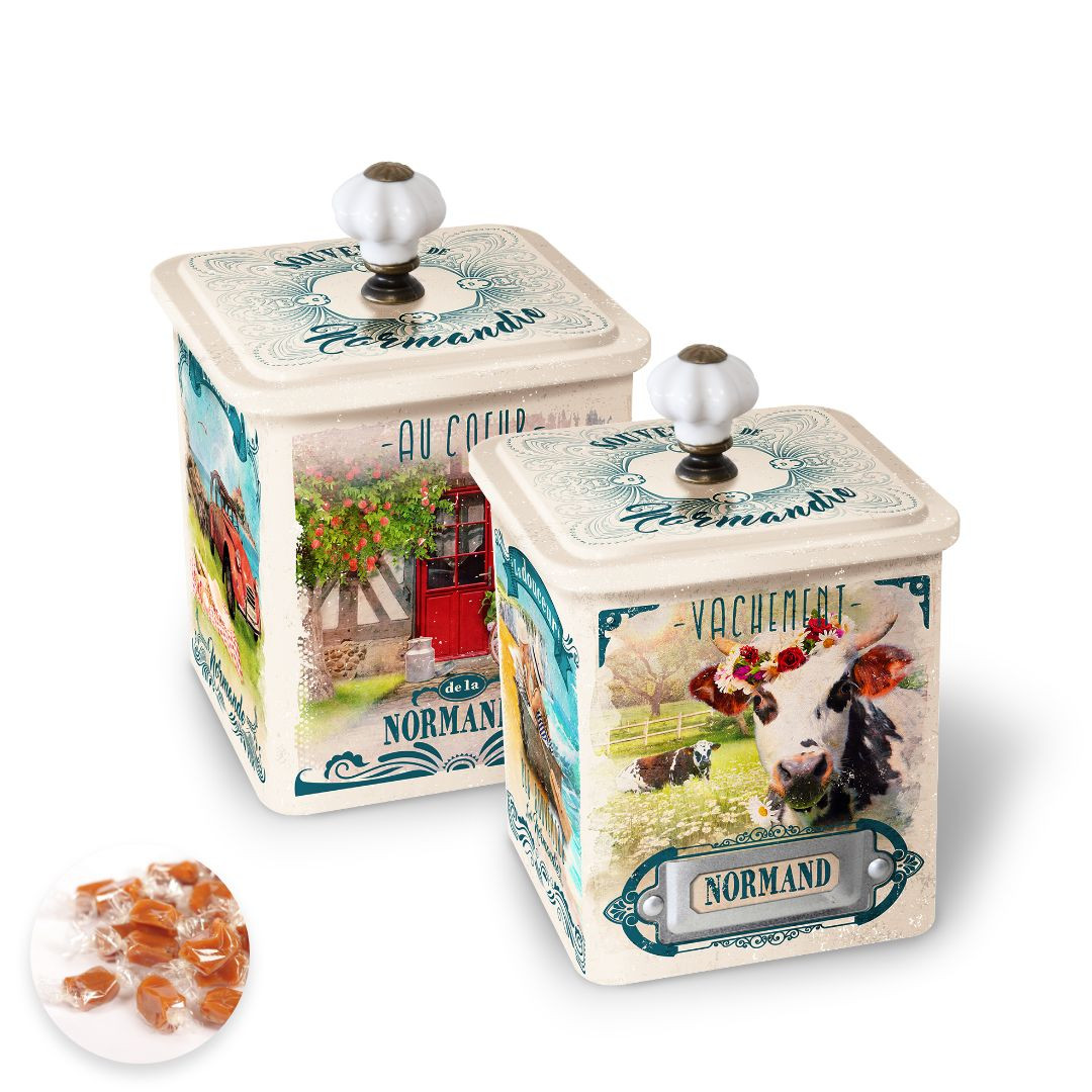 Achat Boîte demi collector Normandie vintage caramels au beurre salé fabriqués en Normandie en ligne 1 