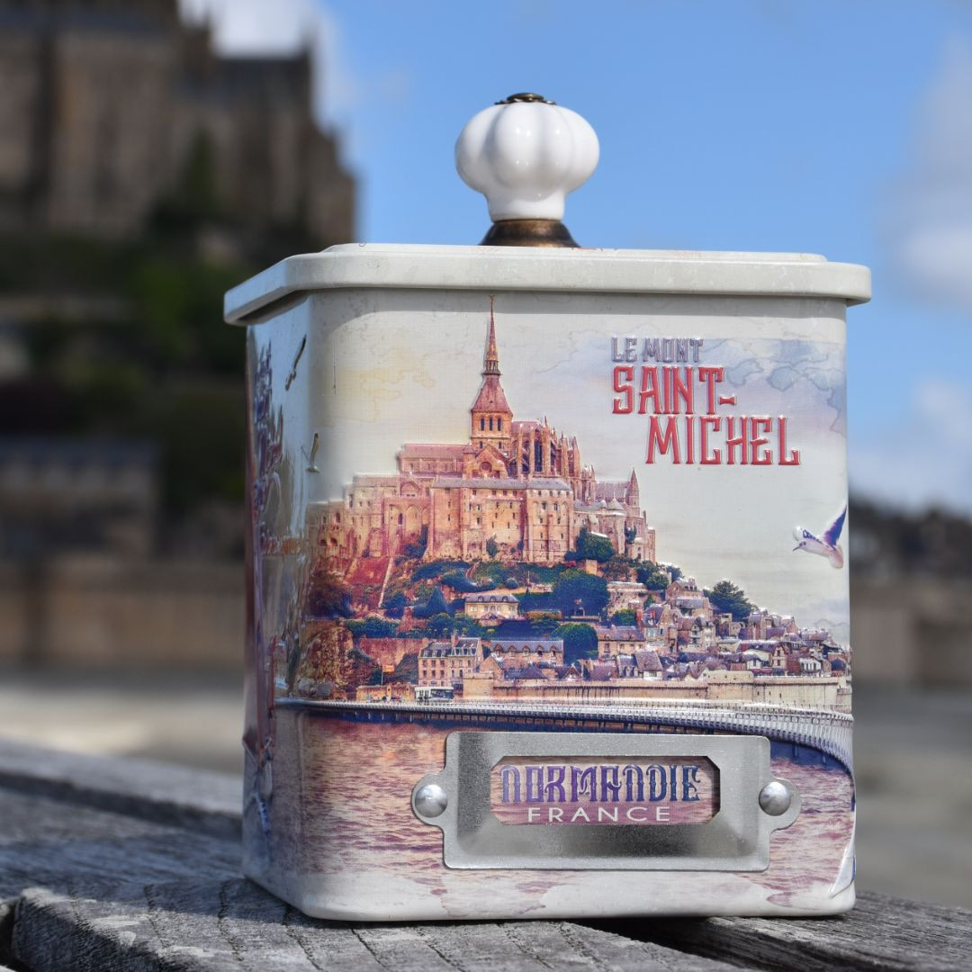 Achat Boîte demi collector Mont-Saint-Michel vintage caramels au beurre salé fabriqués en Normandie en ligne 3 